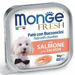MONGE DOG FRESH SALMON suņu konservi pastēte Lasis 100g